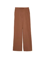 Cotton High-Rise Fleece Mid Rise Lounge Pants