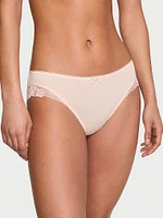 Stretch Cotton Dot Mesh Bikini Panty