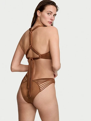 New Style! VS Archives Swim Macrame Brazilian Bikini Bottom