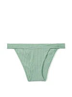 Logo Cotton Lace-Waist Tanga Panty