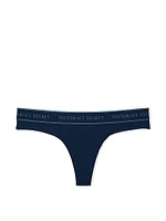 Logo Cotton Thong Panty