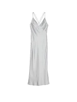 Twinkle Strap Satin Long Slip Dress