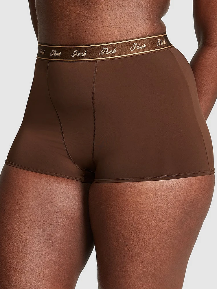 Logo Cotton High-Waist Boyshort Panty