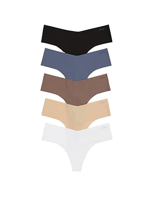 5-Pack No-Show Thong Panties