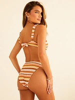 Seashore High-Waist Cheeky Bikini Bottom