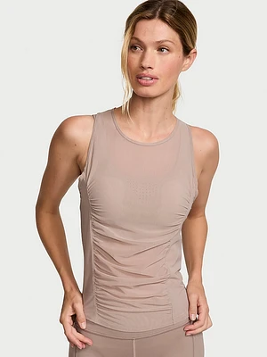 Mesh Ruched Tank Top