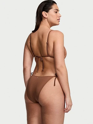 Chain-Link Side-Tie Brazilian Bikini Bottom