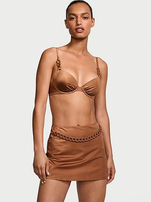 Chain-Link Mini Cover-Up Skirt