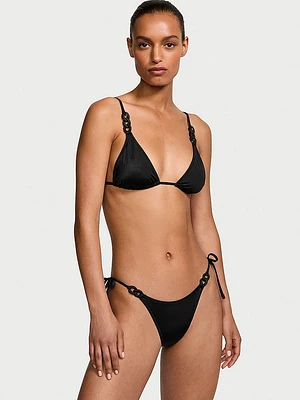 Chain-Link Side-Tie Brazilian Bikini Bottom