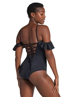 Ruffle Corset Shaping One-Piece Swimsuit
