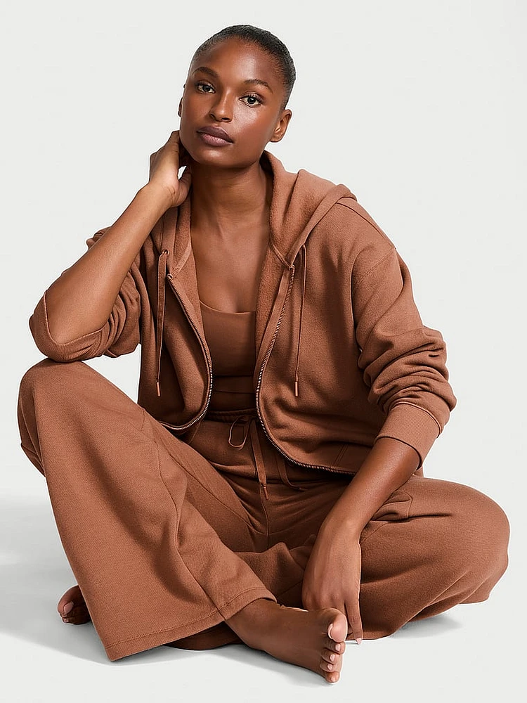 Cotton Fleece Mid-Rise Lounge Pants