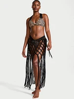 Macrame Fringe Cover-Up Skirt