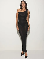 Mesh Twist Maxi Dress