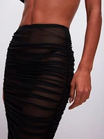 Mesh Ruched Skirt