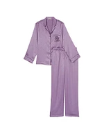 Glazed Satin Long Pajama Set