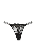 Logo Shine Strap Thong Panty