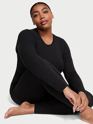 Ribbed Modal Long-Sleeve Top & Leggings