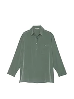 Luxe Crepe Long-Sleeve Sleepshirt