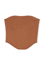 The Cinched Cotton Strapless Corset Top