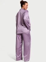 Glazed Satin Long Pajama Set