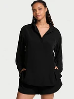 Luxe Crepe Long-Sleeve Sleepshirt