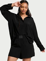 Luxe Crepe Long-Sleeve Sleepshirt