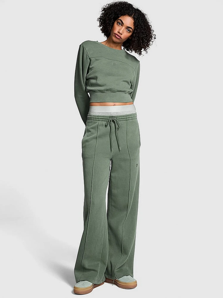 Ivy Fleece Wide-Leg Sweatpants