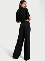 Luxe Crepe Wide-Leg Sleep Pant