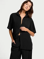 Luxe Crepe Short-Sleeve Sleepshirt