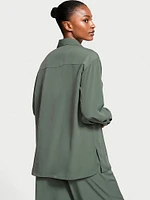 Luxe Crepe Long-Sleeve Sleepshirt