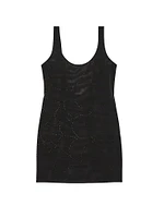 Spiderweb Shine Mesh Slip Dress