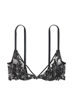 Ziggy Glam Embroidery Peekaboo Low-Cut Demi Bra