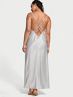 Twinkle Strap Satin Long Slip Dress