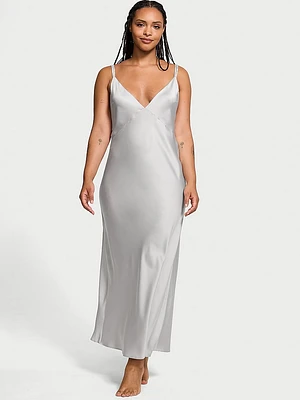 Twinkle Strap Satin Long Slip Dress