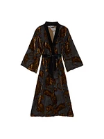 Leopard Burnout Long Robe