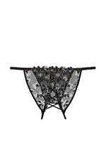 Ziggy Glam Embroidery Crotchless String Bikini Panty