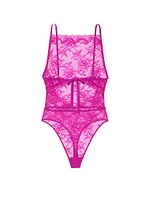 Rose Lace High-Neck Teddy