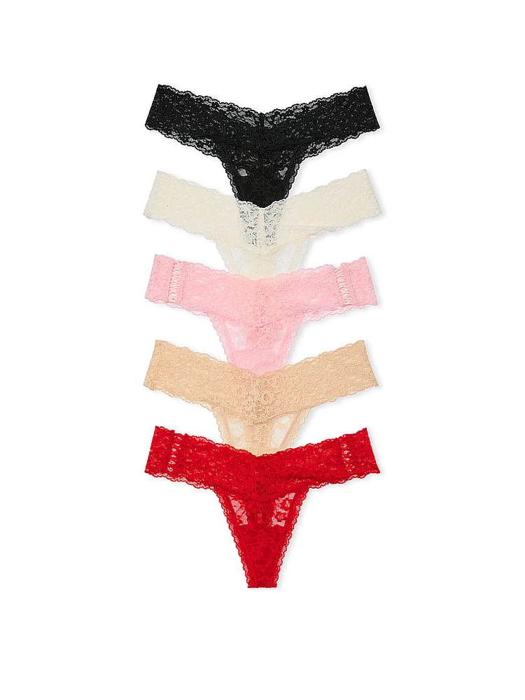 5-Pack Lace Thong Panties