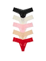 7-Pack Lace Thong Panties