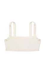 Logo Cotton Straight-Neck Bralette