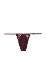 Lace-Trim Adjustable V-String Panty