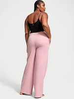 Cotton Fleece Wide-Leg Sweatpants