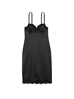 Wicked Satin Lace-Trim Slip Dress