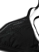 Spiderweb Shine Mesh Triangle Bralette