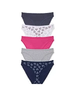 5-Pack Stretch Cotton Bikini Panties