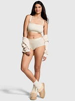 Logo Cotton Straight-Neck Bralette
