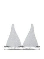 Cotton Logo Hardware Wireless Plunge Bralette