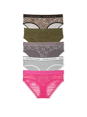 5-Pack Logo Cotton Hiphugger Panties