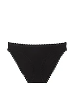 Lace-Trim Cotton Bikini Panty