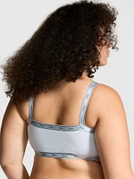 Logo Cotton Straight-Neck Bralette
